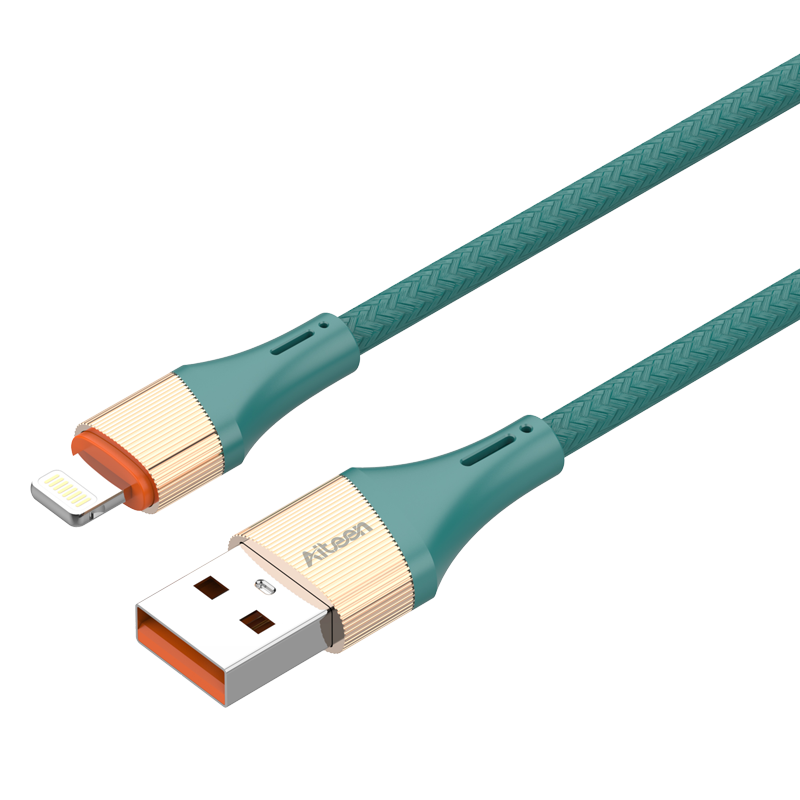 A14-LGN Lightning Data Cable 1m 30W Fast Charging Green Color